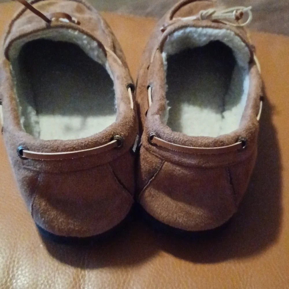 -- Nautica Men's Brown Suede Loafers Size 12
